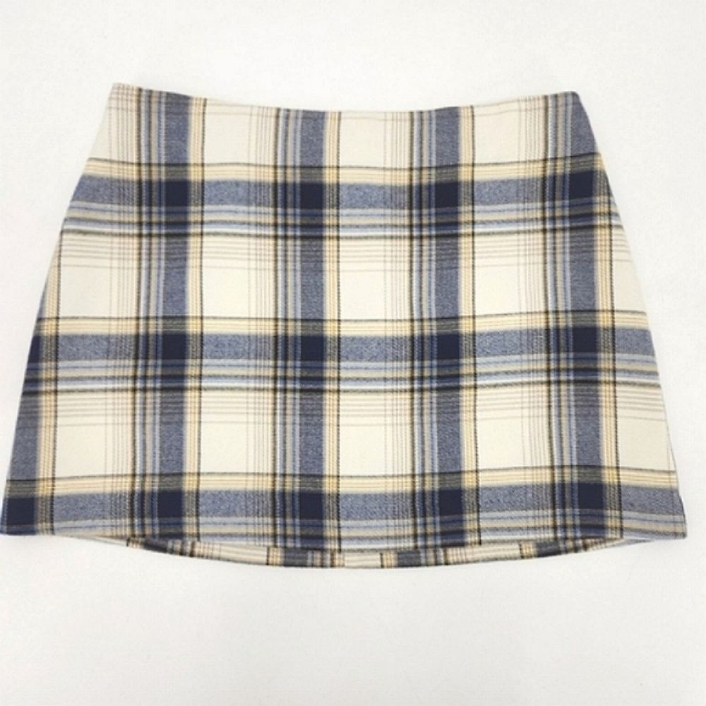 Francescas Collection Blue Rain Mini Skirt Size XL Light Academia Schoolgirl